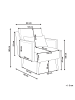 Beliani Sessel ORUM in Orange/Braun - (W) 65 x (H) 80 x (L) 78 cm