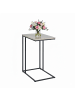 relaxdays Beistelltisch in Schwarz/ Natur - (B)50 x (H)64 x (T)35 cm