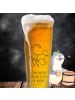 Mr. & Mrs. Panda Bierglas Sternzeichen Skorpion mit Spruch in Transparent