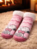 Snoopy Peanuts Snoopy Hüttensocken Haussocken Kuschelsocken Socken in rosa