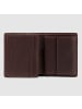 Piquadro Carl Geldbörse RFID Schutz Leder 10 cm in dark brown