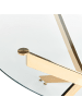 Beliani Esszimmertisch MARAMO in Transparent/Gold - (W) 120 x (H) 75 x (L) 120 cm