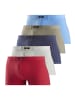 H.I.S H.I.S Boxer (5 Stück) in rot, blau, marine, khaki, grau-meliert