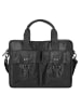 Pride and Soul Aktentasche Leder 40 cm Laptopfach schwarz