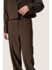 Soaked in Luxury Pants Suiting SLLilu Gerade Passform in Brown Melange Suiting