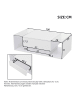 ABRIHOME Couchtisch mit 1 Schublade und LED in Weiß 100*50*31cm