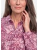 GOLDNER Kurzgröße:  Hemdbluse mit Paisley-Druck in bordeaux / gemustert