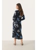 PART TWO Kleid LamiyaPW Gerade Passform in Dark Navy Blurred Flower
