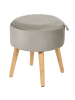 Beliani Hocker NEELY in Grau - (W) 39 x (H) 43 x (L) 39 cm