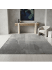 KADIMA DESIGN Teppich Kurzflor Unifarben Polyester Antirutsch Wohnzimmer in Silber