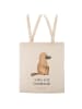 Mr. & Mrs. Panda Shopping Tasche Schnabeltier Mut mit Spruch in Creme