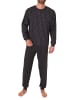 NORMANN Schlafanzug langarm Pyjama print - 74999 in anthrazit