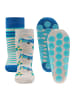 ewers 2er-Set Stoppersocken ABS 2er Pack Flugzeuge in hellsilber meliert
