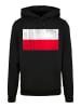 F4NT4STIC Basic Hoodie Poland Polen Flagge distressed in schwarz