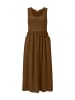 Rich & Royal Scuba Mat Mix Parachute Dress in Coconut Bark
