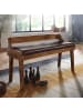 KADIMA DESIGN Sitzbank | Echtleder/Holz, 108x63x43cm, Rückenlehne