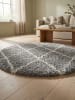 KADIMA DESIGN Teppich Hochflor Shaggy Waschbar Geometrisch DOLOMIT Strapazierfähig in Grau