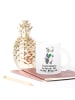 Mr. & Mrs. Panda Glas Panda Tischtennis mit Spruch in Transparent