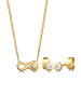 Elli DIAMONDS  Schmuckset 585 Gelbgold Infinity in Gold