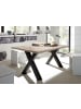 58 aufm Kessel ESSZIMMERTISCH Eike 8 180 x 90 x 75 Esstisch Schwarzstahl/Sandeiche