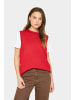 SAINT TROPEZ Strickweste MilaSZ Gerade Passform in Racing Red