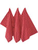 REDBEST Baumwolle Geschirrtuch 3er-Pack Orlando in rot