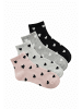 Yuhu Damen Socken Herz Muster 4er Pack in Mehrfarbig