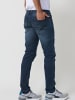 KOROSHI Biker-Skinny-Fit-Jeans in blau