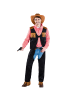 tectake Westernheld/Rinderhirt, in schwarz, Cowboy-Chap in Kunstlederoptik