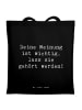 Mr. & Mrs. Panda Tote Bag Spruch Mutig zu seinen Meinungen stehe... in Schwarz