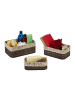 relaxdays 3 x Aufbewahrungskorb in Braun/ Beige