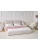 Beliani Doppelbett BAJONNA in Beige/Schwarz - (W) 200 x (H) 94 x (L) 235 cm