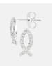 Diamant L'éternel Ohrringe aus 375 Weißgold mit 0.1 Karat Diamant