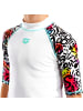 Arena Rash Vest S/S Allover in Weiß