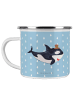 Mr. & Mrs. Panda Blechbecher Orca Zylinder ohne Spruch in Blau Pastell