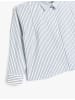 KOTON Shirt in Blau Gestreift