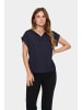 SAINT TROPEZ Kurzarm-Bluse BrianaSZ Gerade Passform in Night Sky
