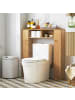 COSTWAY Toilettenschrank Bad Überbauschrank in Hellbraun