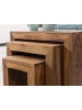 FineBuy Satztisch Massivholz / 30x50x45 / Sheesham / Braun