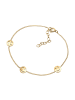 Elli Armband 925 Sterling Silber mit Smiling Face, Plättchen, Smiling Face in Gold