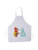 Mr. & Mrs. Panda Schürze Nachtfalter Schneemann ohne Spruch in Weiß