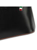 Florence Florence Umhängetasche, Schultertasche Leder schwarz, braun ca. 17cm