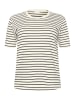 KAFFE curve T-shirt KCWinni Loose fit in Antique White/BLack Stripe