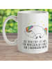 Mr. & Mrs. Panda Tasse Einhorn Nacht mit Spruch in Weiß