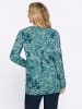 Sieh an! Jacquard-Strickjacke in mint-aquapetrol-gemustert