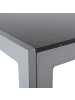 Beliani Gartentisch CATANIA in Schwarz/Silber - (W) 91 x (H) 71 x (L) 160 cm