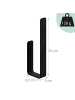 relaxdays Ersatzrollenhalter in Schwarz - (B)3 x (H)22 x (T)6,5 cm