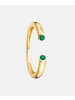 Diamant L'éternel Ring aus 375 Gelbgold mit Smaragd