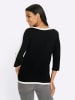 Sieh an! 3/4 Arm-Pullover in schwarz-weiß