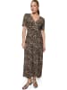 Zero  Maxikleid kurzarm mit Leoprint in Beige/Black